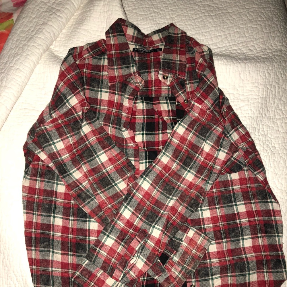 Brandy Melville long sleeve plaid shirt